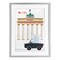 Stupell Industries Elephant & Berlin Architecture Framed Print Under Glass, design by Carla Daly